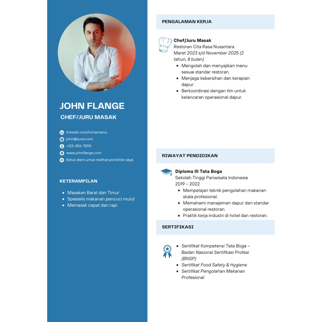 Template CV Profesional ATS Friendly (Canva) + Panduan HRD