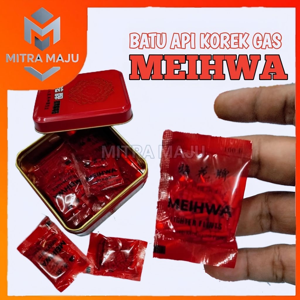 Batu Api Korek Gas MEIHWA Original Batu Isi Ulang Korek Gas Awet & Tahan Lama