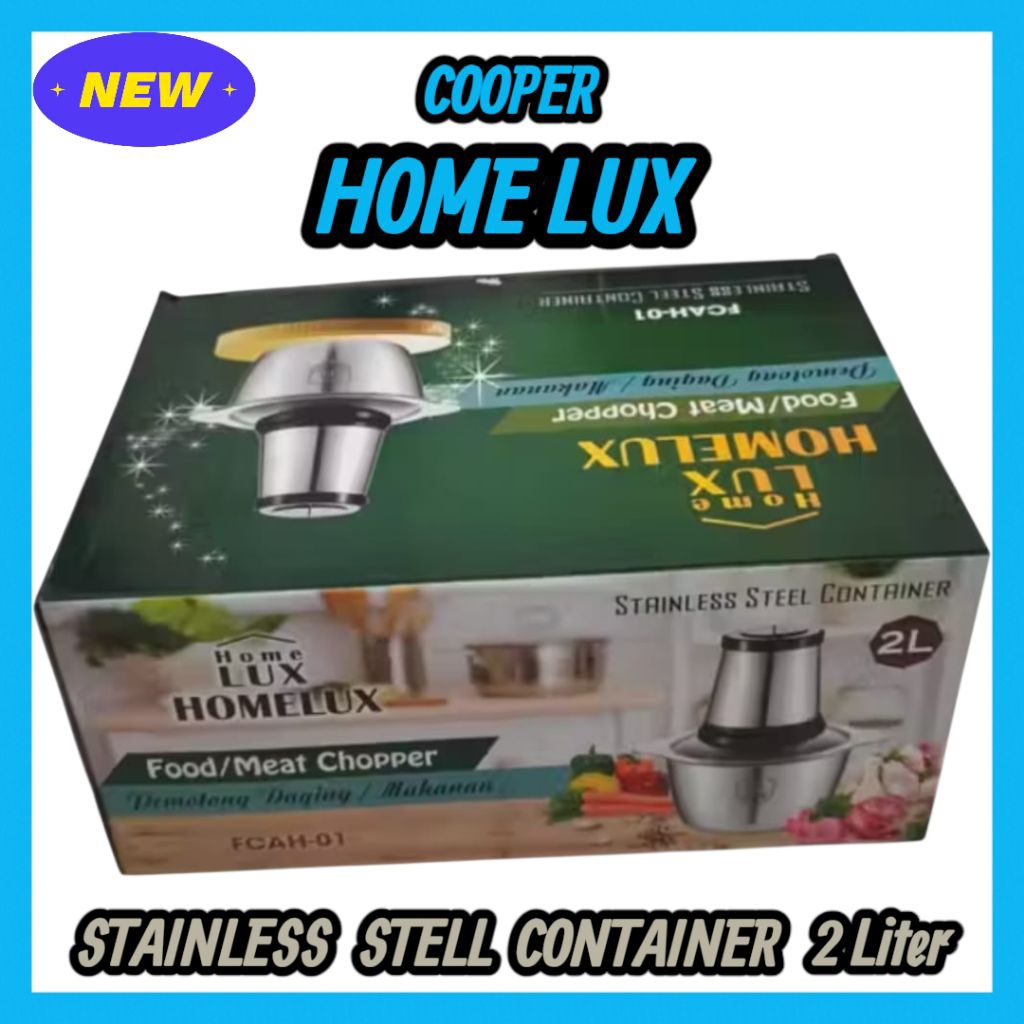 PROMO HOMELUX GILINGAN DAGING / FOOD COOPER HOMELUX 2 LITER STAINLESS STEEL CONTAINER