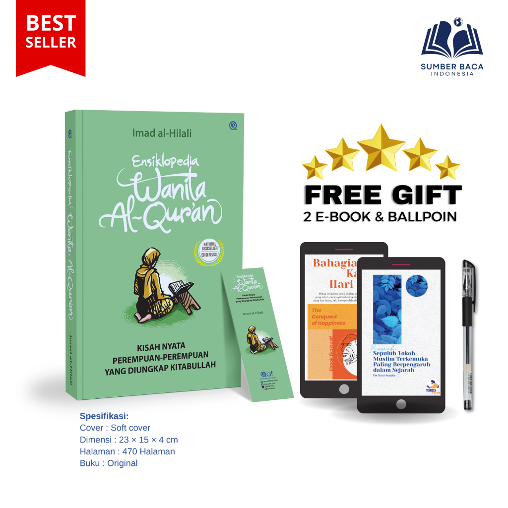 Buku Ensiklopedia Wanita Al-Qur’an | Peran & Kedudukan Wanita dalam Islam | Sumbe Baca Indonesia