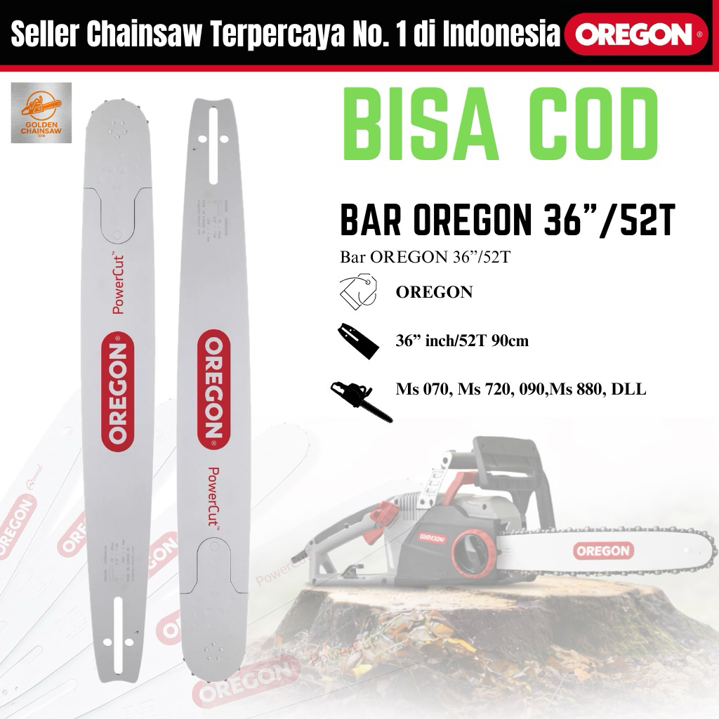 Bar 36 Oregon Senso Besar MS 070/720 Rantai 52T