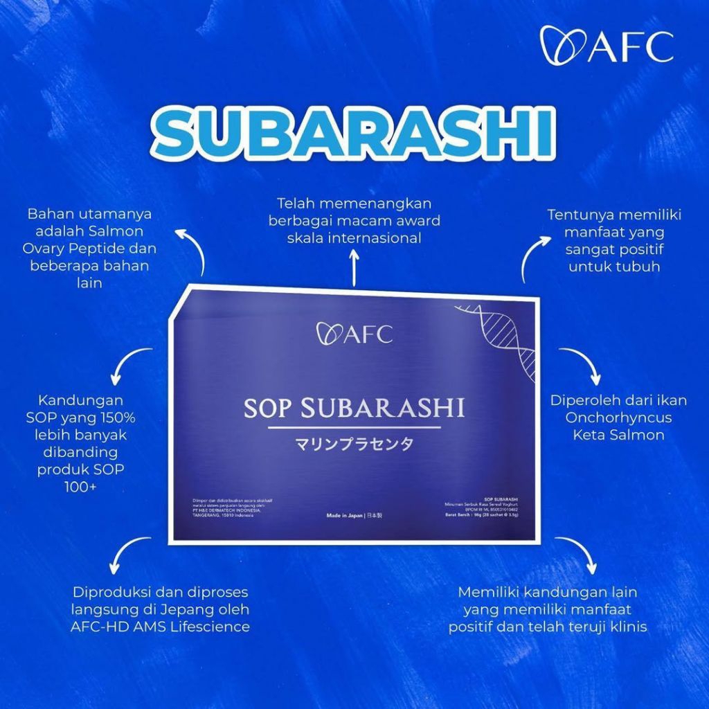 AFC Sop Subarashi Utsukushi Gold Original Asli Bahan Subarashi Utsukushi Gold Tipe Sop Cocok untuk K