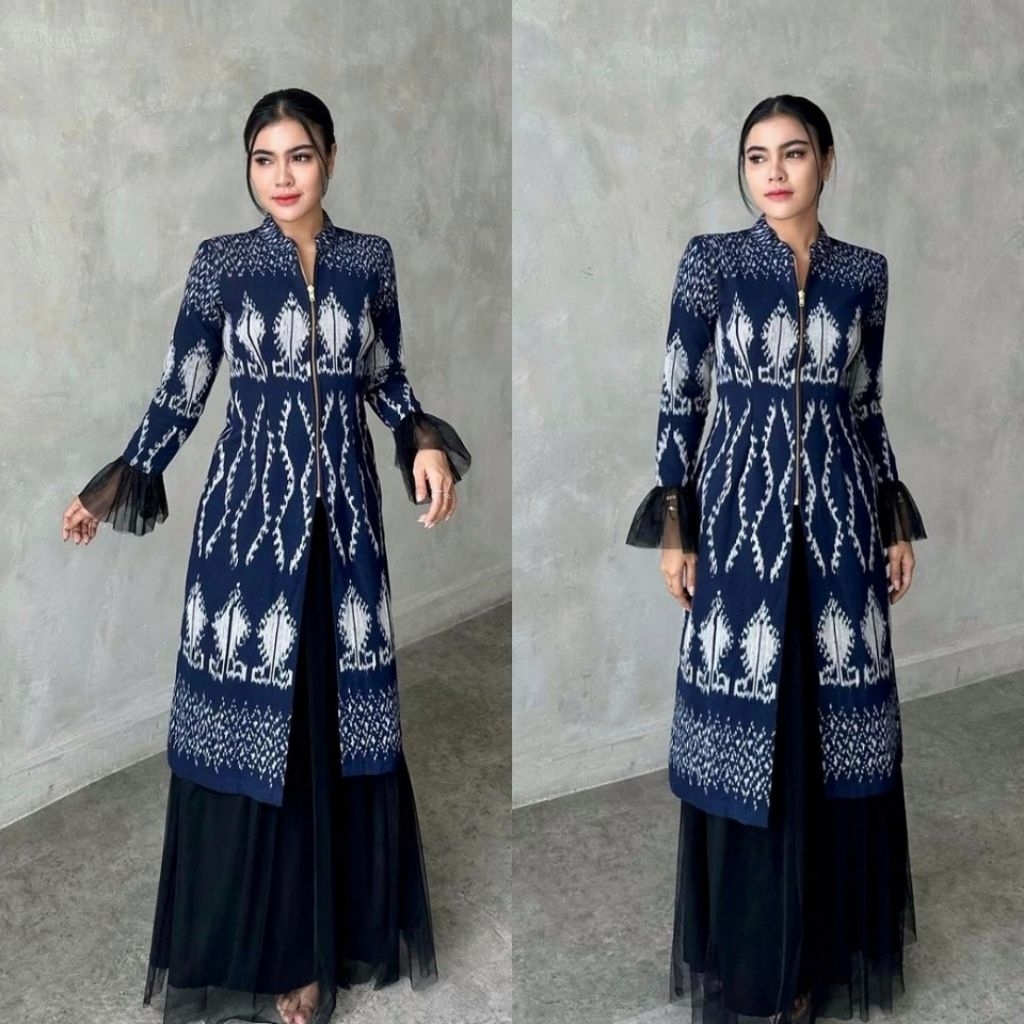 TENUN IKAT - MILLA ONE SET TENUN MIX ROK TUTU - BAJU TENUN