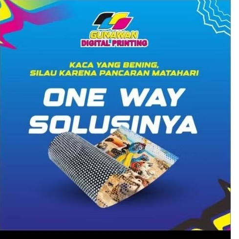 stiker one way/stiker kaca/stiker costum one way