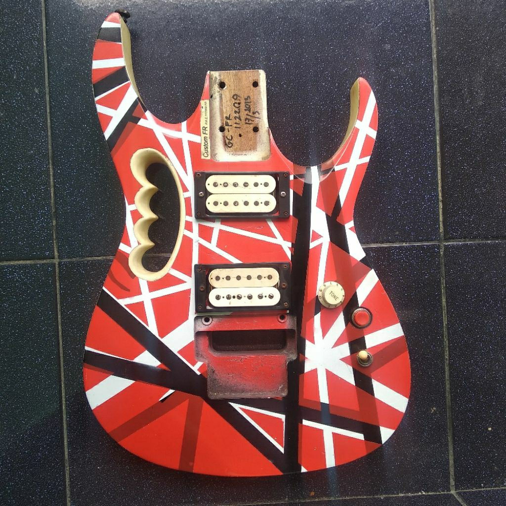 body gitar listrik updown Original GILLMORE, motif Van Halen