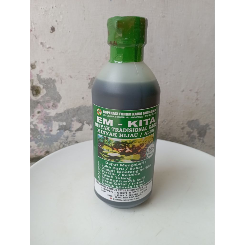 minyak hijau, minyak alun,em- kita, minyak tradisional Karo