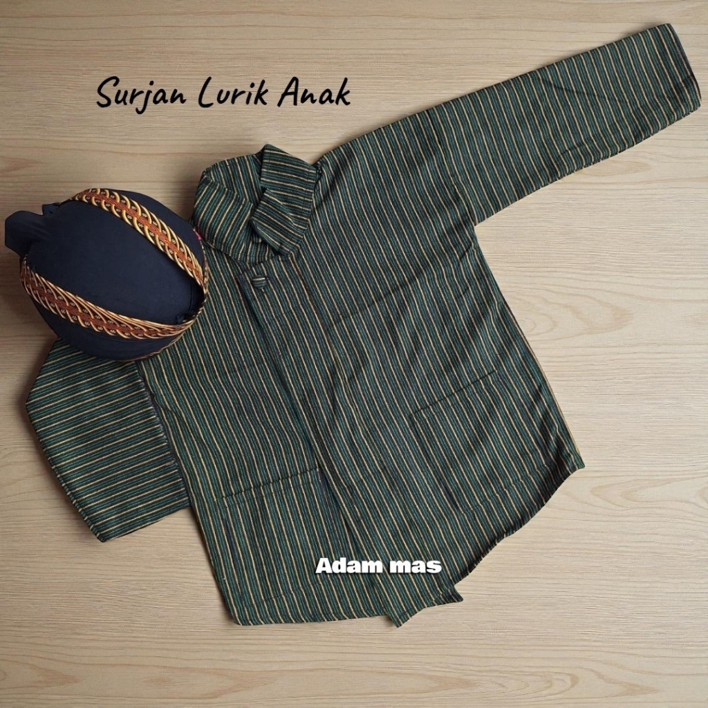 Baju Adat Jawa Anak Laki-Laki Tenun Lurik TK SD Multiwarna M-XXXL