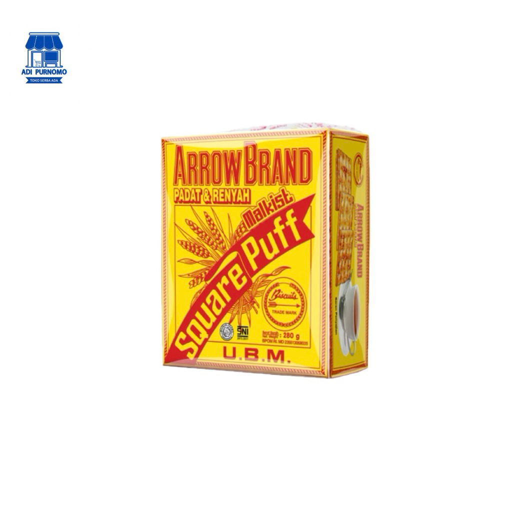 UBM Biscuit Square Puff 350gr (Arrow Brand) - Manis