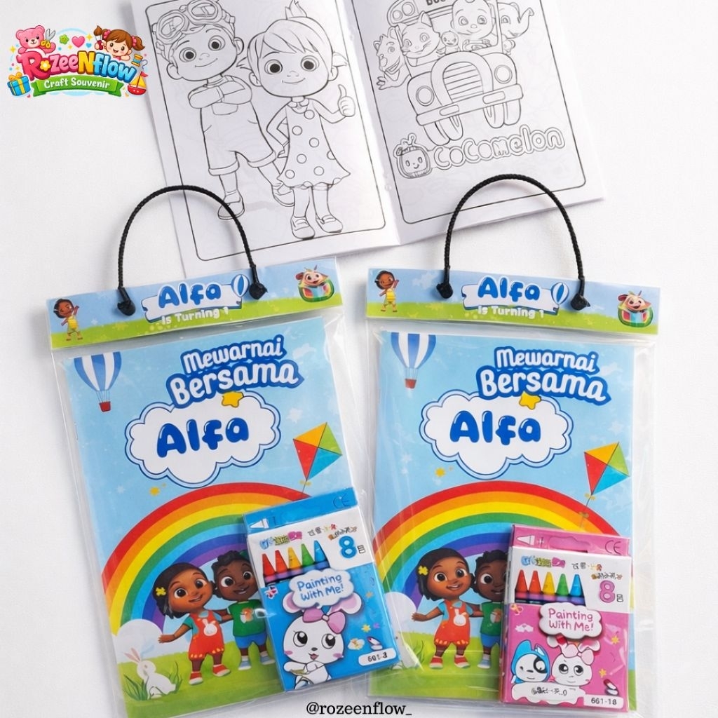 HAMPERS ULANGTAHUN / SOUVENIR ULANG TAHUN / SOUVENIR CUSTOM ULANG TAHUN PAKET BUKU MEWARNAI