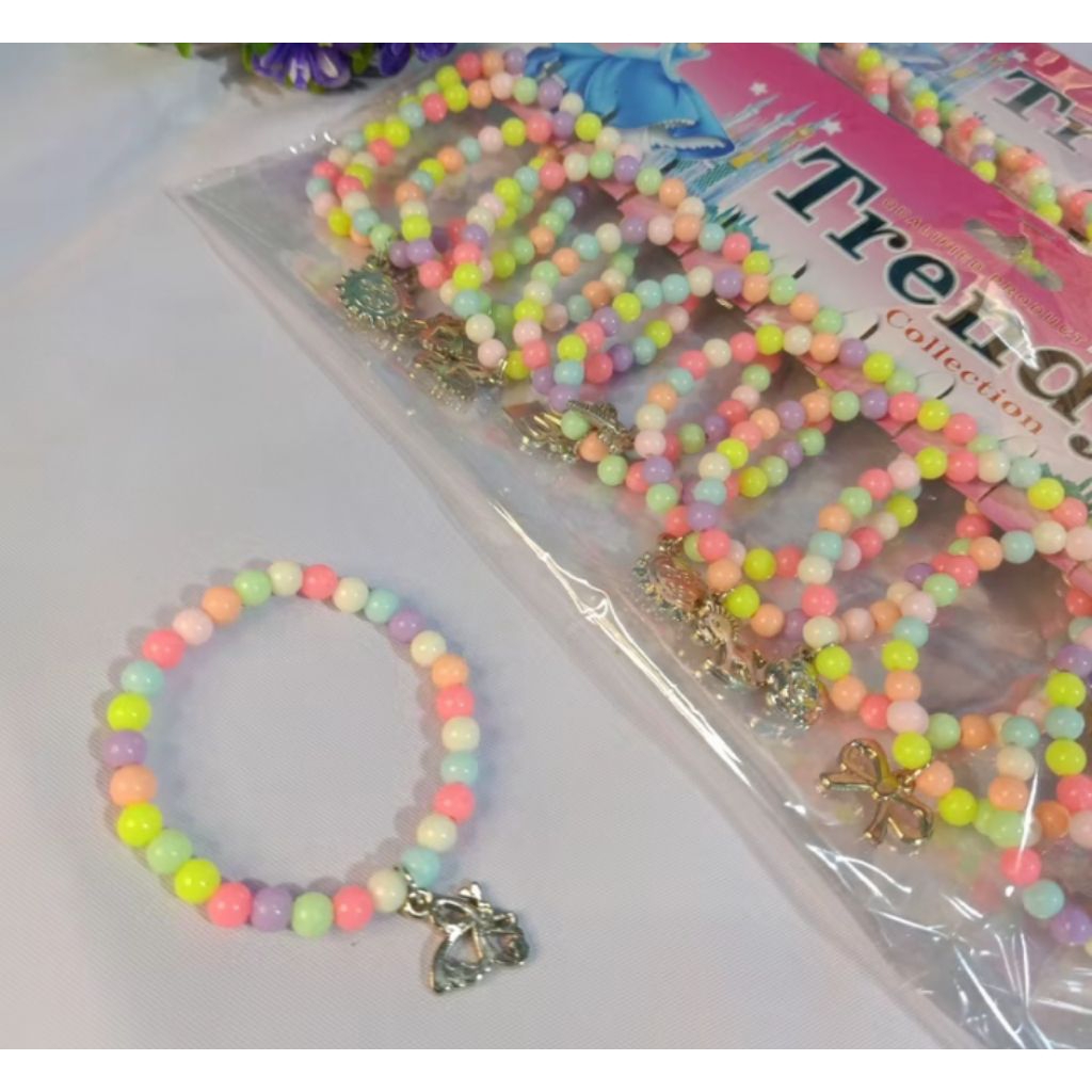 paket usaha gelang anak / grosir aksesoris anak viral murah / 1 lusin gelang mutiara anak