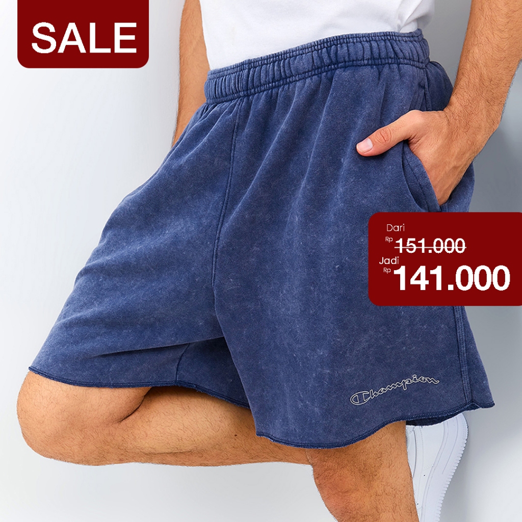 JOY SHADE Zaki Short Pants by Champion - Celana Pendek Katun Pria Casual Shorts Elastis Washed Look