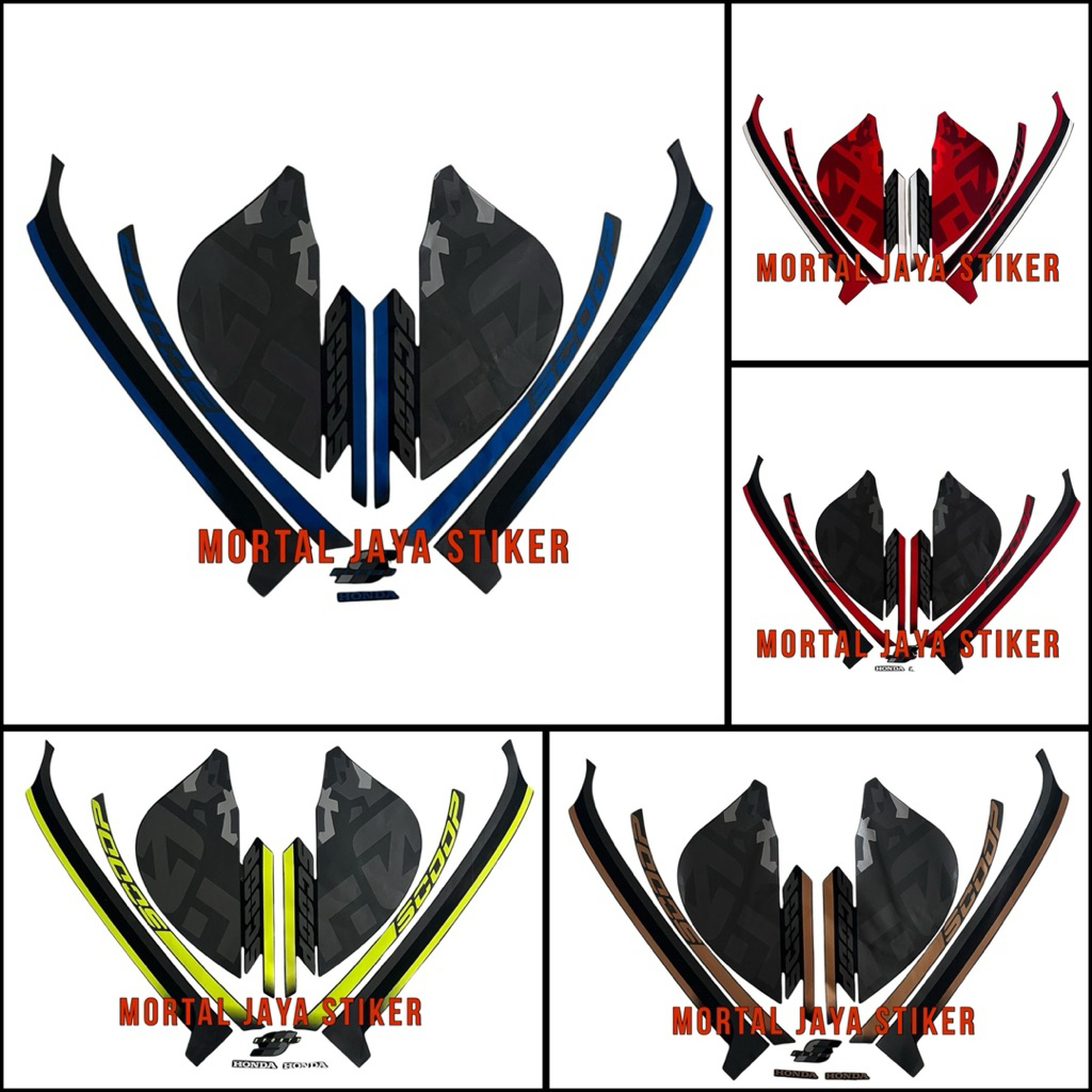 STIKER STRIPING LIS LES BODY MOTOR SCOOPY SPORTY 2021