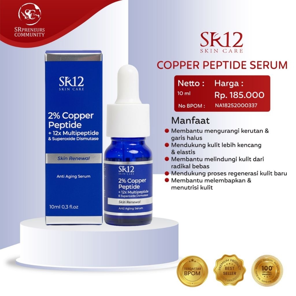 SR12 COPPER PEPTIDE / 2% Copper Peptide Bantu Merawat Tanda Penuaan Sejak Dini / Serum Copper Peptid