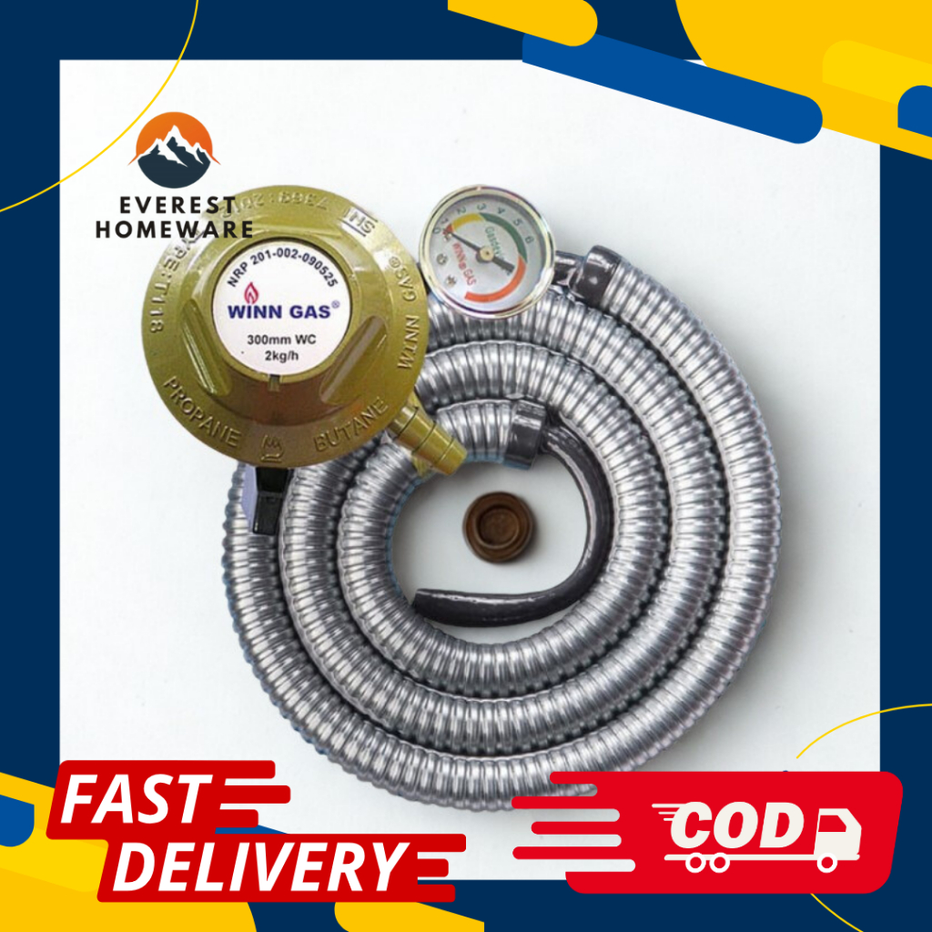 Winn Gas Paket Regulator Selang Flexible PSFR W118M Regulator + Selang