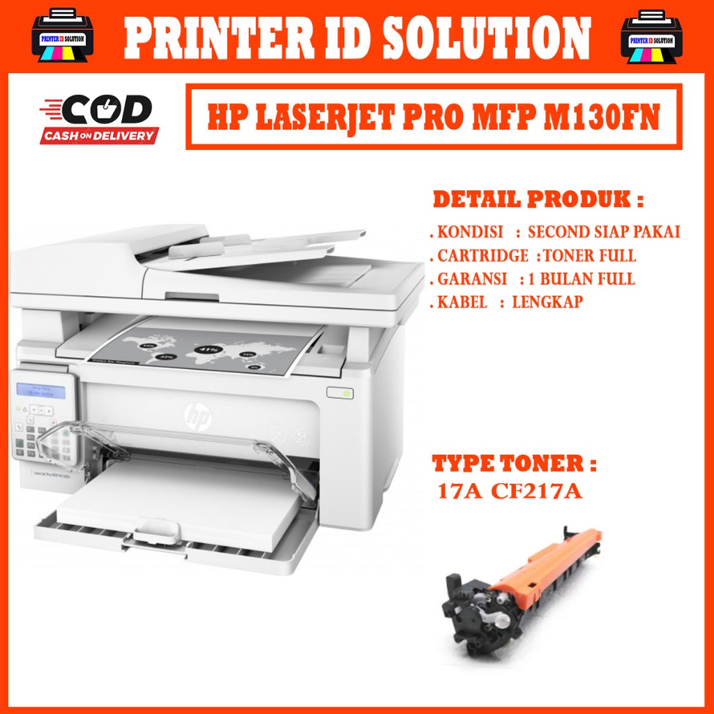 Printer / Printer Fotocopy Hp Laserjet Pro Mfp M130Fn M130 Fn Bergaransi