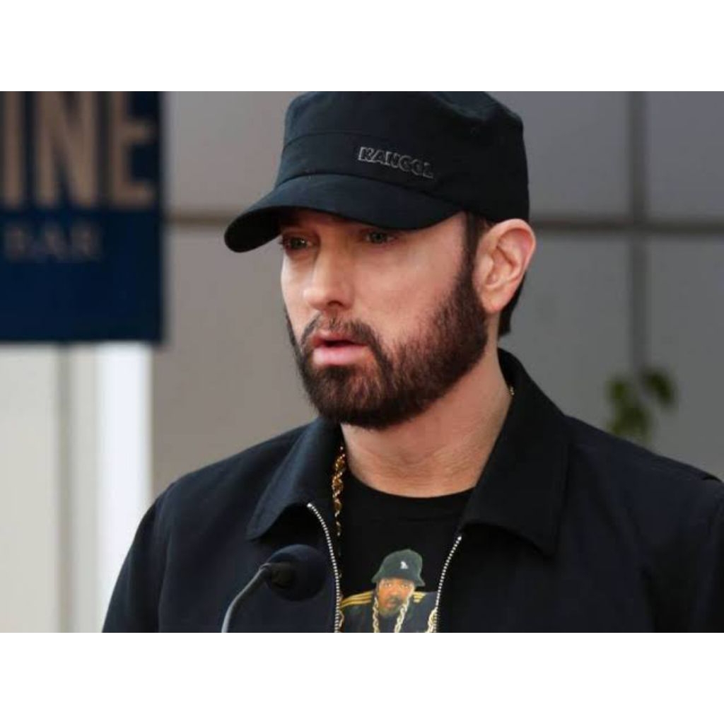 Topi Kangol Eminem Black classic original, Topi Komando militery Eminem simple logo