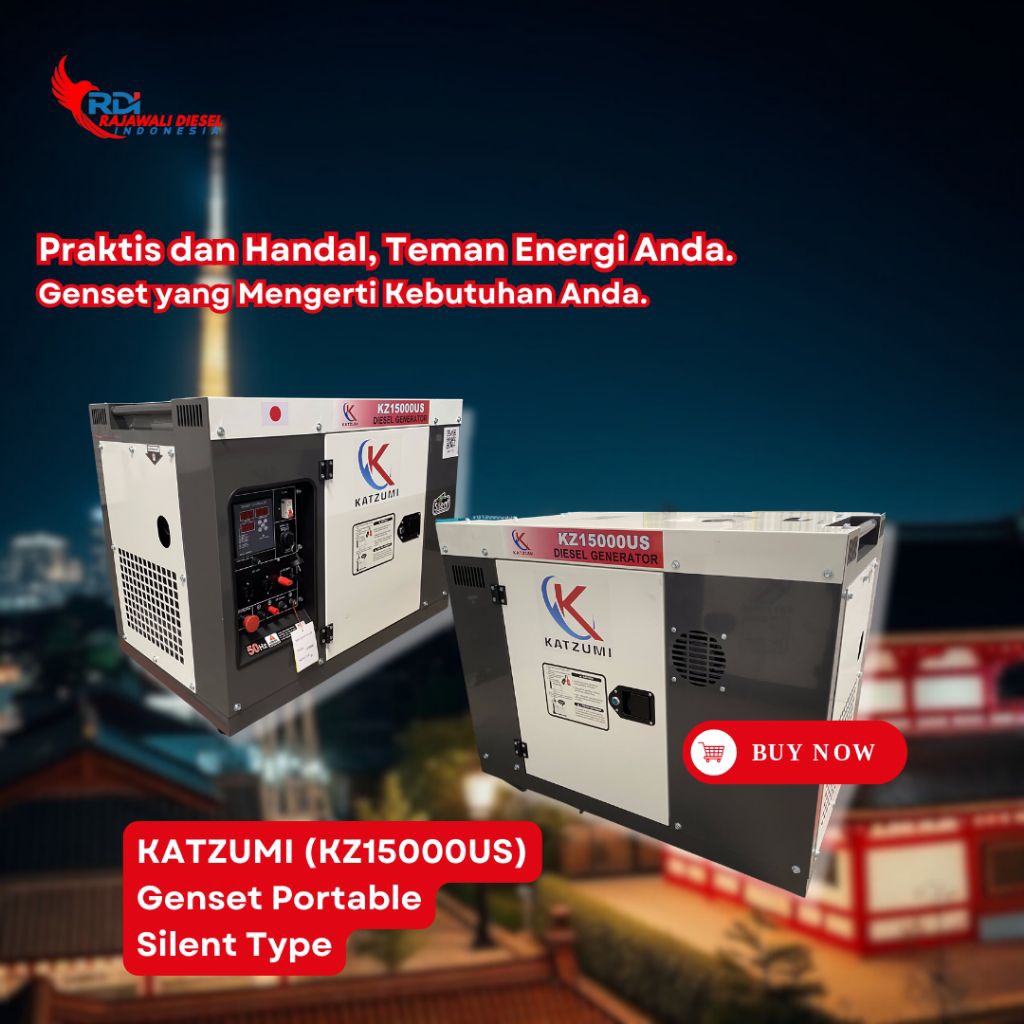 GENSET 12 KVA | 10.000 WATT 1 PHASE KATZUMI KZ15000US SILENT