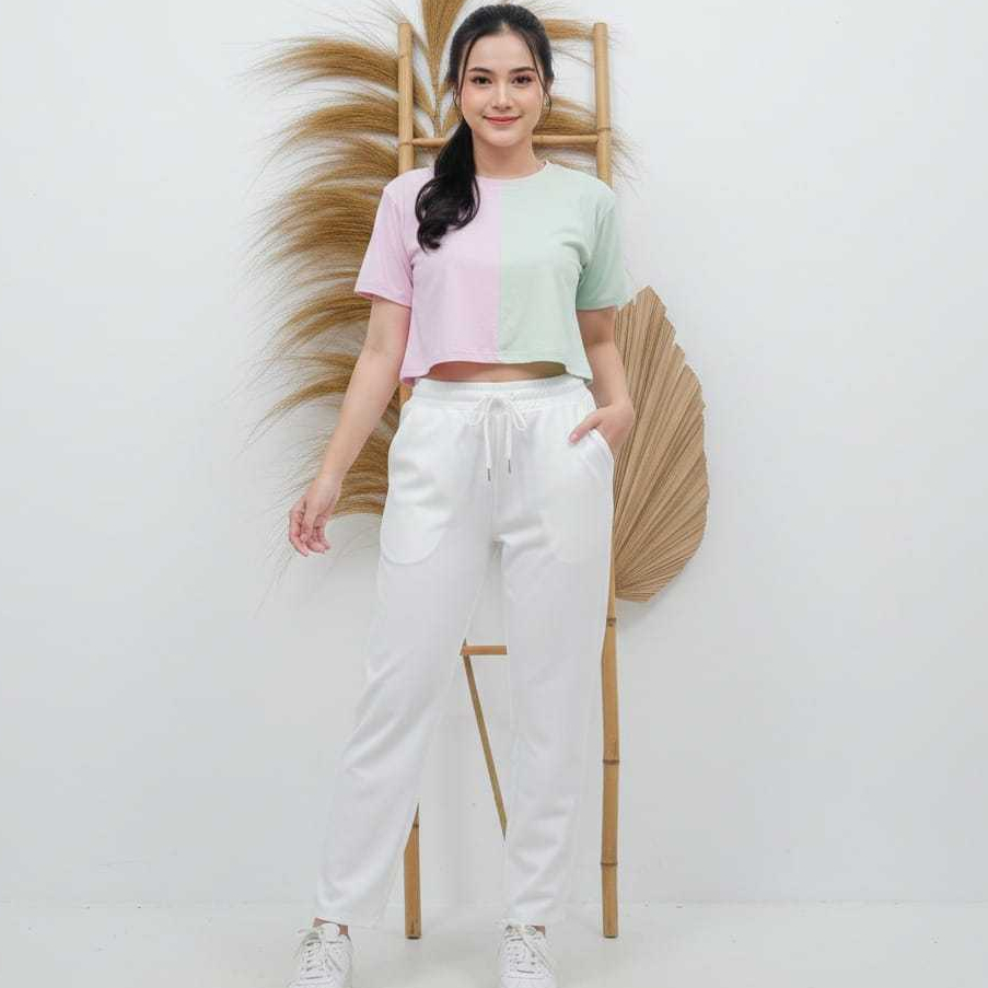 CELANA PANJANG BAGGY PUTIH WANITA / CELANA PANJANG PUTIH JUMBO WANITA