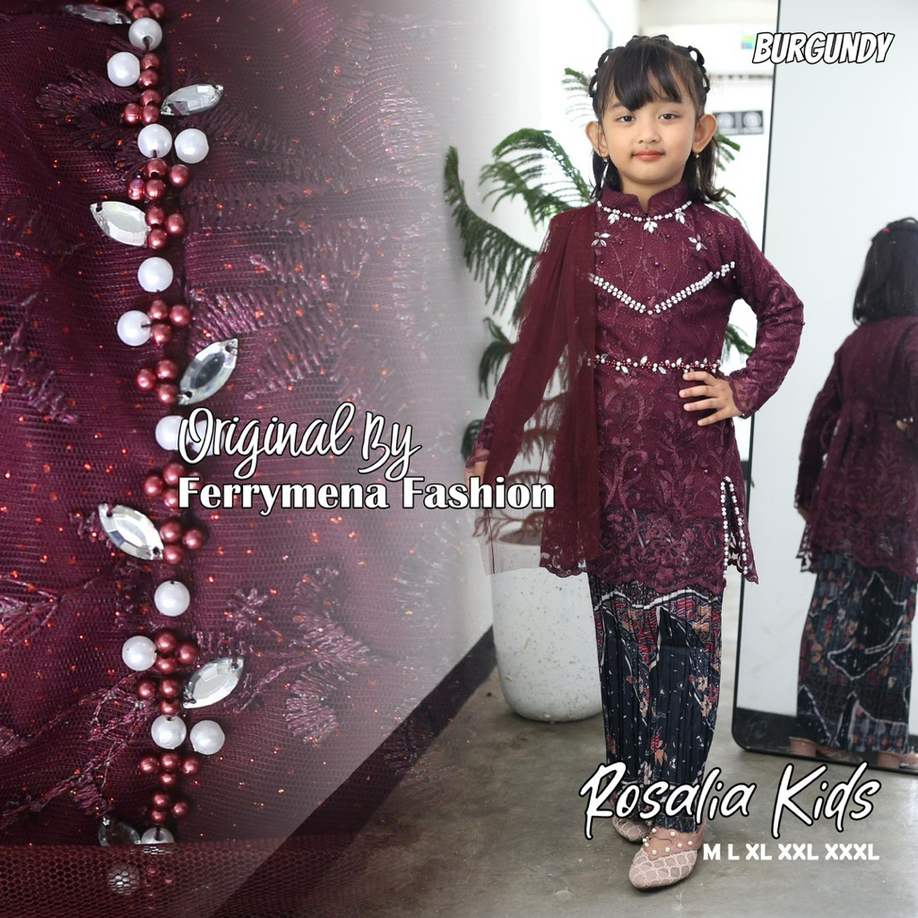 Set kebaya Kartini Baby girls Modern / Kebaya wisuda Anak TK SD SMP Usia 4-12 tahun / Kebaya Baby Gi