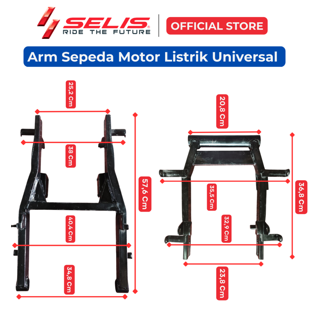 SELIS - Arm Sepeda Motor Listrik Unviersal ( Rear Fork )