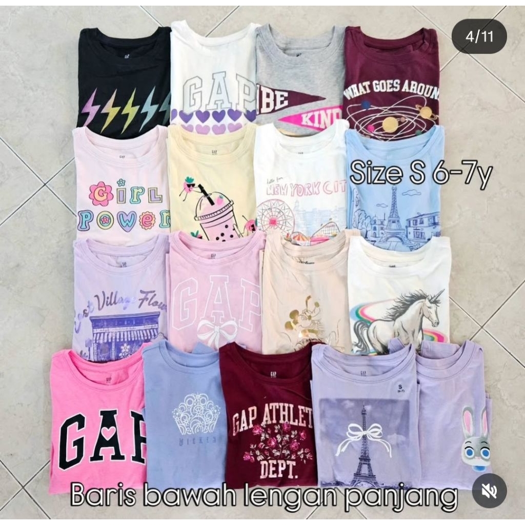 gap kaos anak perempuan