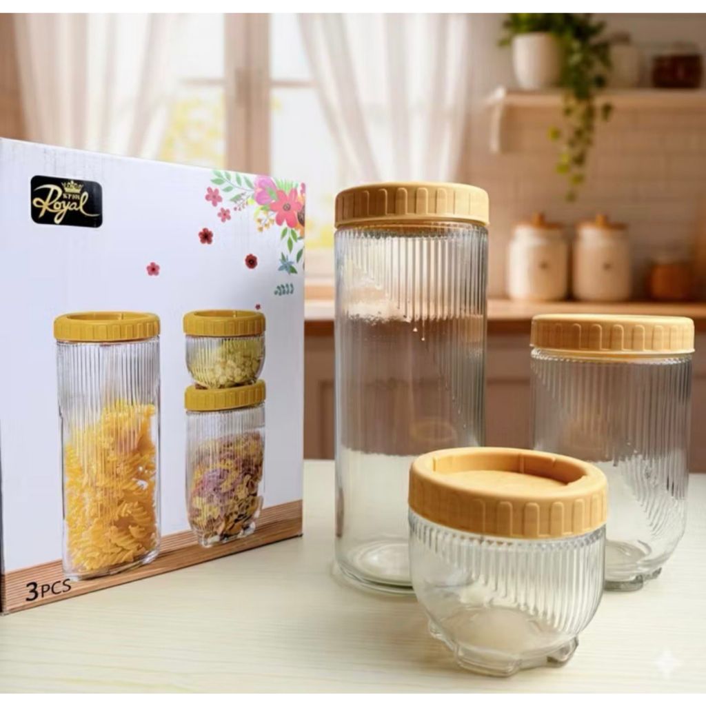 Toples Kaca Beling   3in1 / Toples kue Lebaran