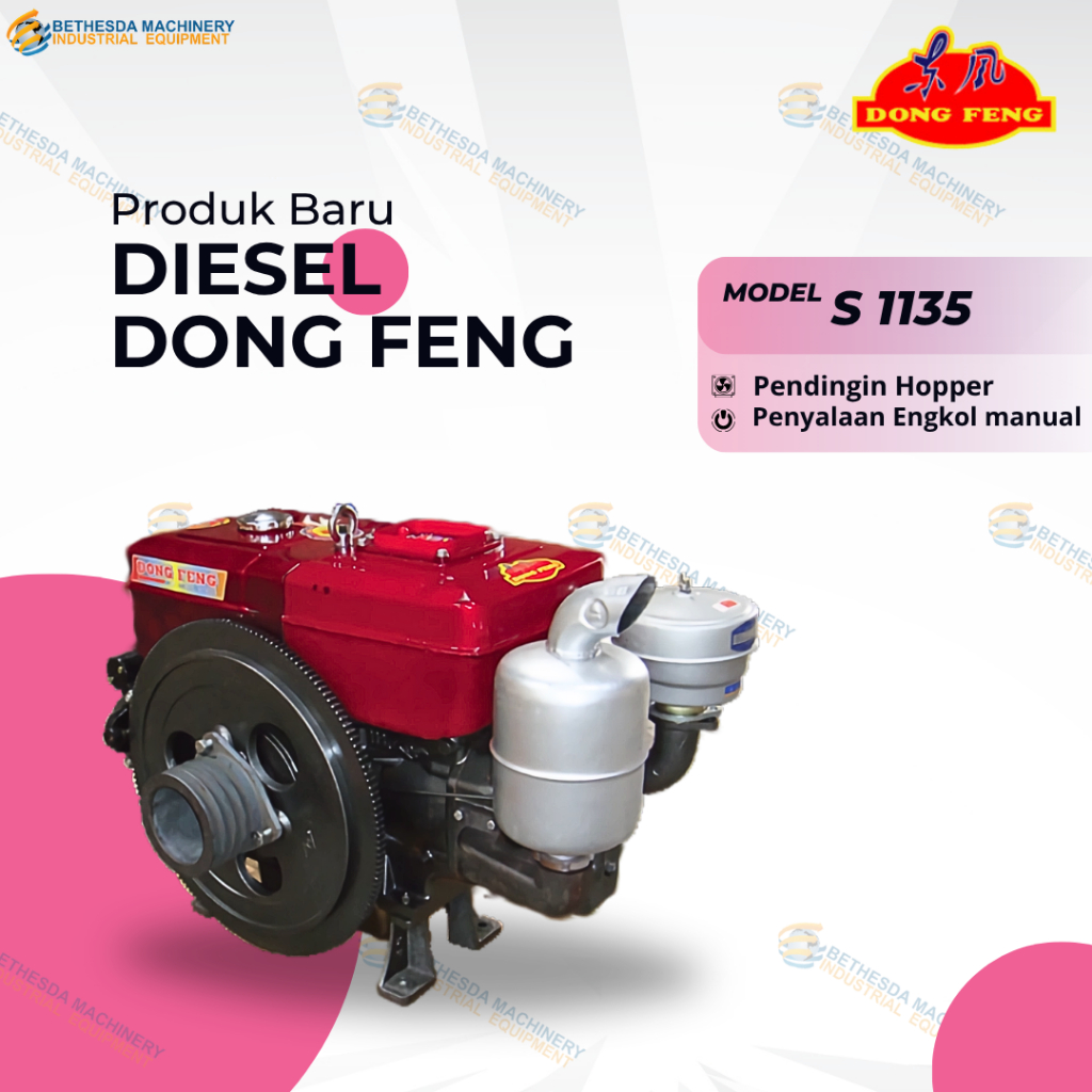 DONG FENG Diesel 35 HP / 35 PK Mesin Penggerak Diesel Dongfeng S 1135 35HP Hopper