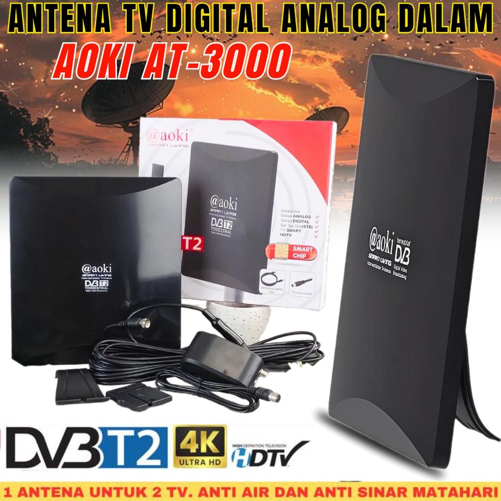 Antena Digital Analog Indoor Outdoor Tv Tabung Tv Led Dalam Luar Ruangan Kabel 10 Meter Aoki At 3000