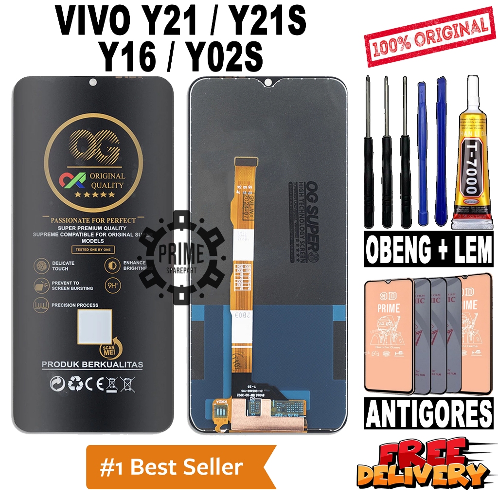 LCD TOUCHSCREEN VIVO Y21 / Y21S / VIVO Y16 / VIVO Y02S ORIGINAL OEM LCD FULLSET