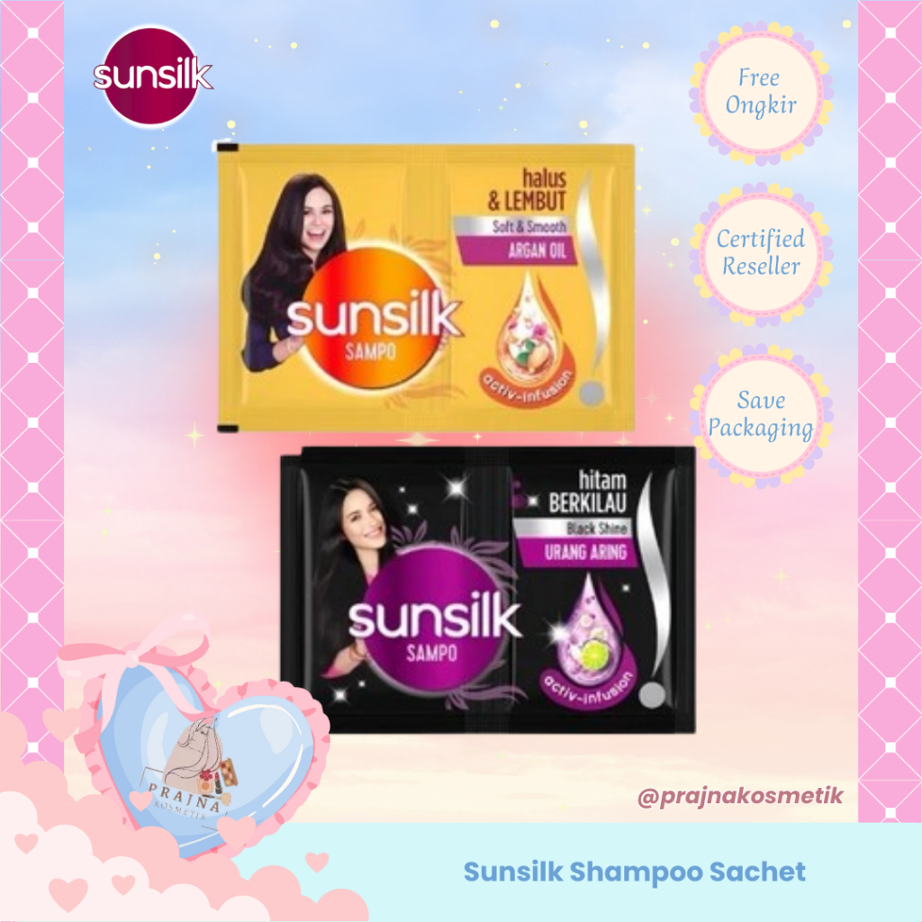 Sampo Sunsilk Sachet Renceng Isi 12 / Shampoo Sunsilk