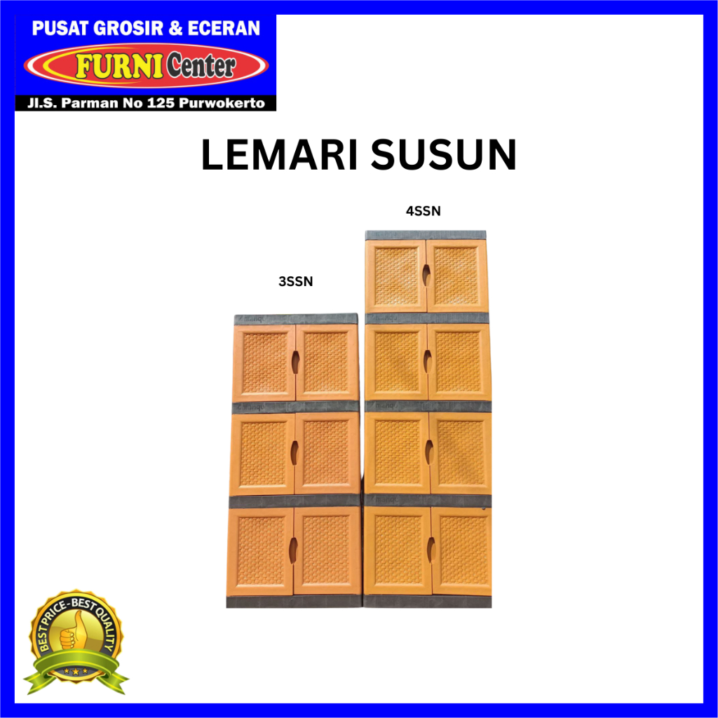 LEMARI PLASTIK SUSUN 3 DAN 4 OMAHQU