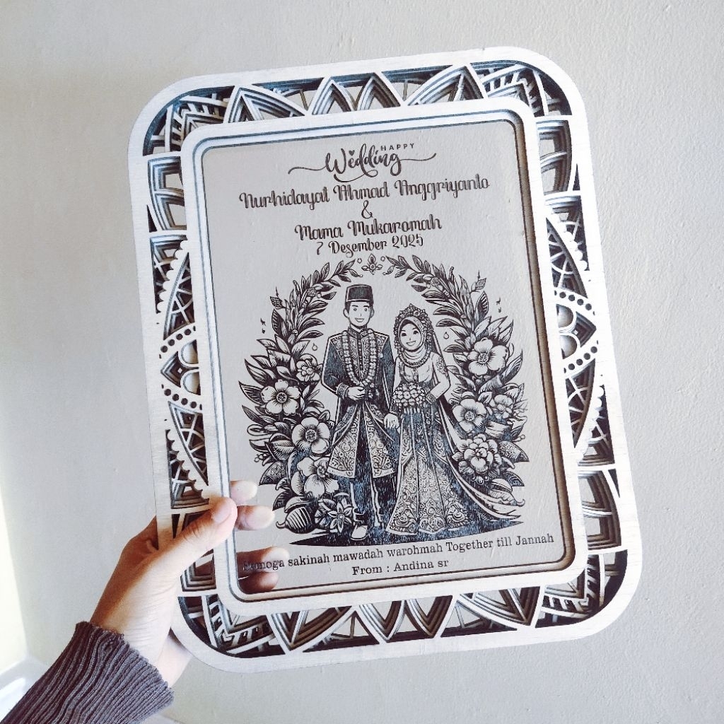 silueth/ hadiah wisuda/hadiah wedding/hadiah hari guru /frame unik / kado / gift unik