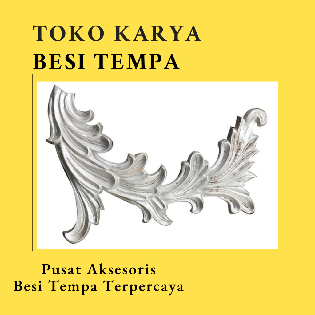 Ornamen Pagar Besi OR 49 Samping / Ornamen Besi Tempa / Ornamen Pagar Besi dan Tralis / Aksesoris Be