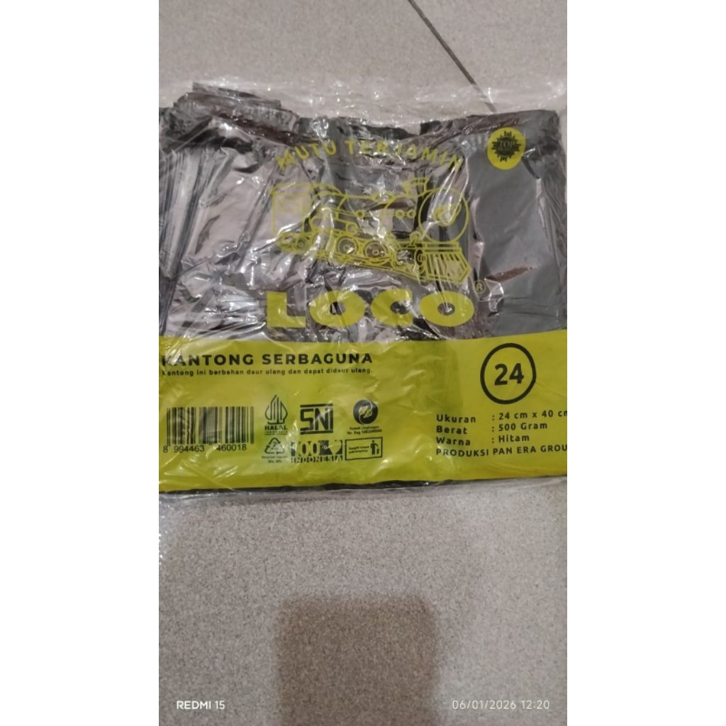 Kantong plastik kresek hitam putih/ kantong kresek tebal