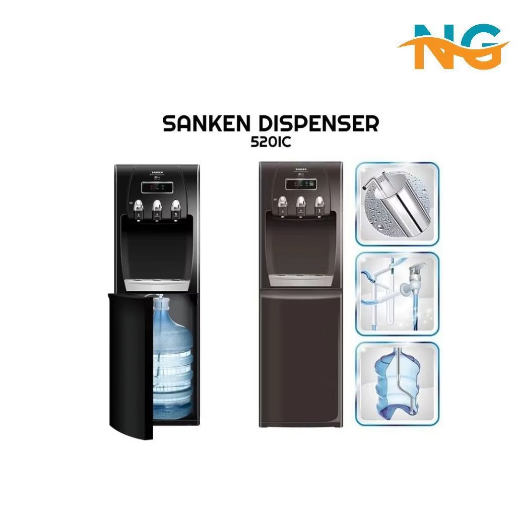 Sanken Dispenser HWD- 520 IC Cool, Water Dispenser Galon Bawah,,
