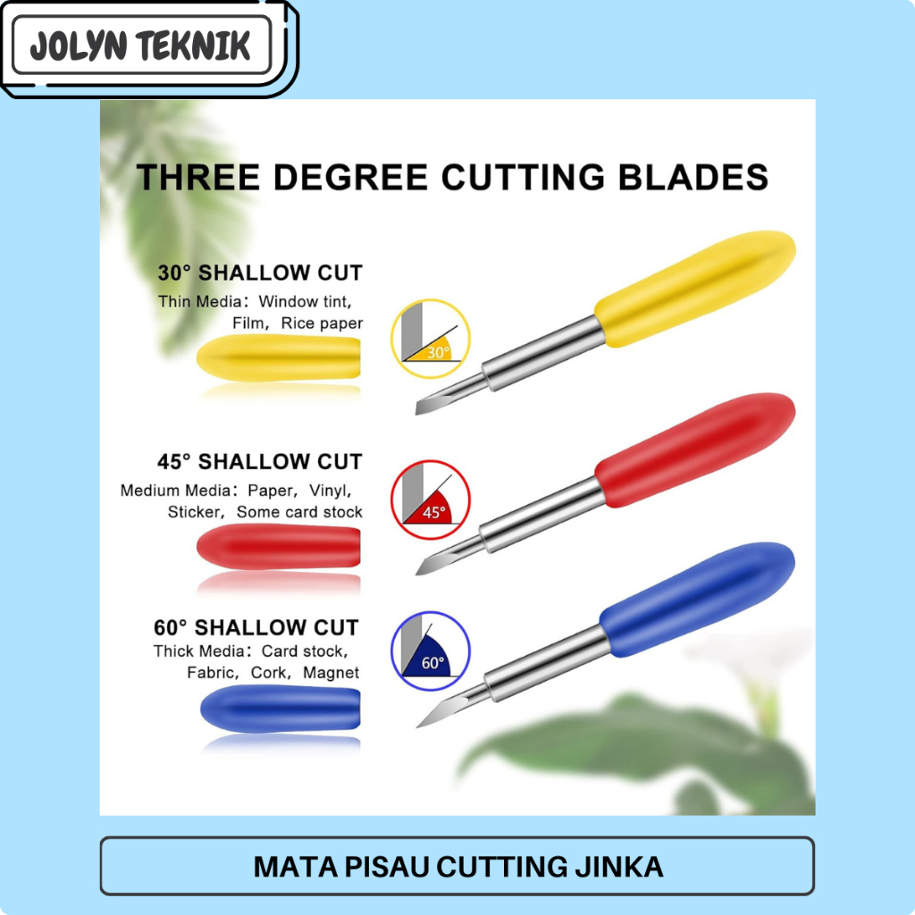 Mata Pisau Cutting Sticker Roland, Redsail, Jinka Rhinotech 30/45/60 Derajat Pisau Pemotong Tungsten