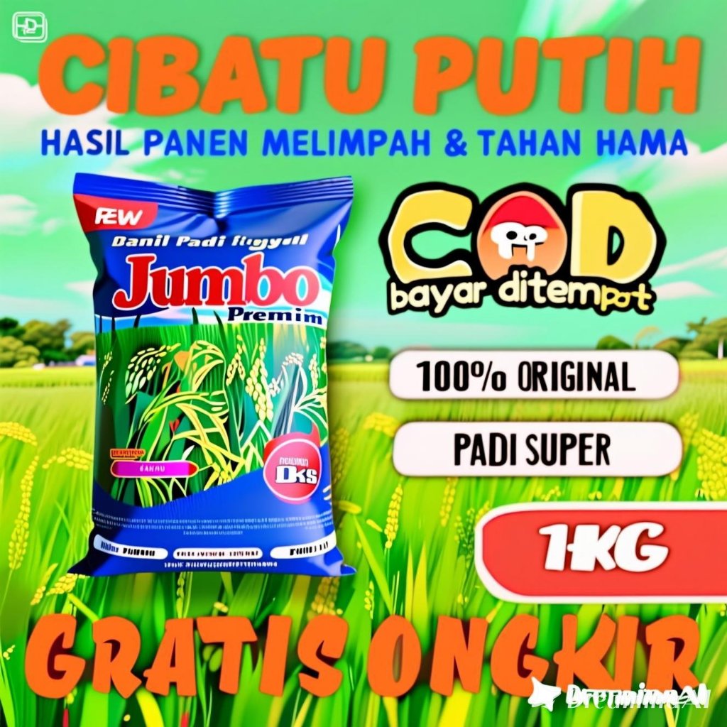 SANGHYANG SRI- Benih Bibit padi unggul CIBATU PUTIH Kemasan Original Super Premium Neto 1kg
