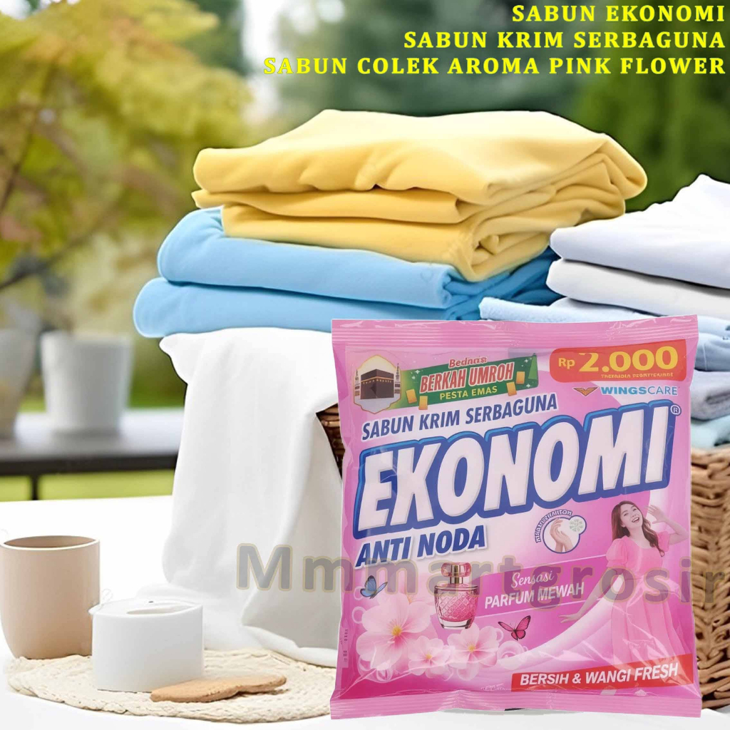 Sabun Ekonomi / Sabun Cream Anti Noda / Sabun Colek Aroma Pink Flower / 145gr