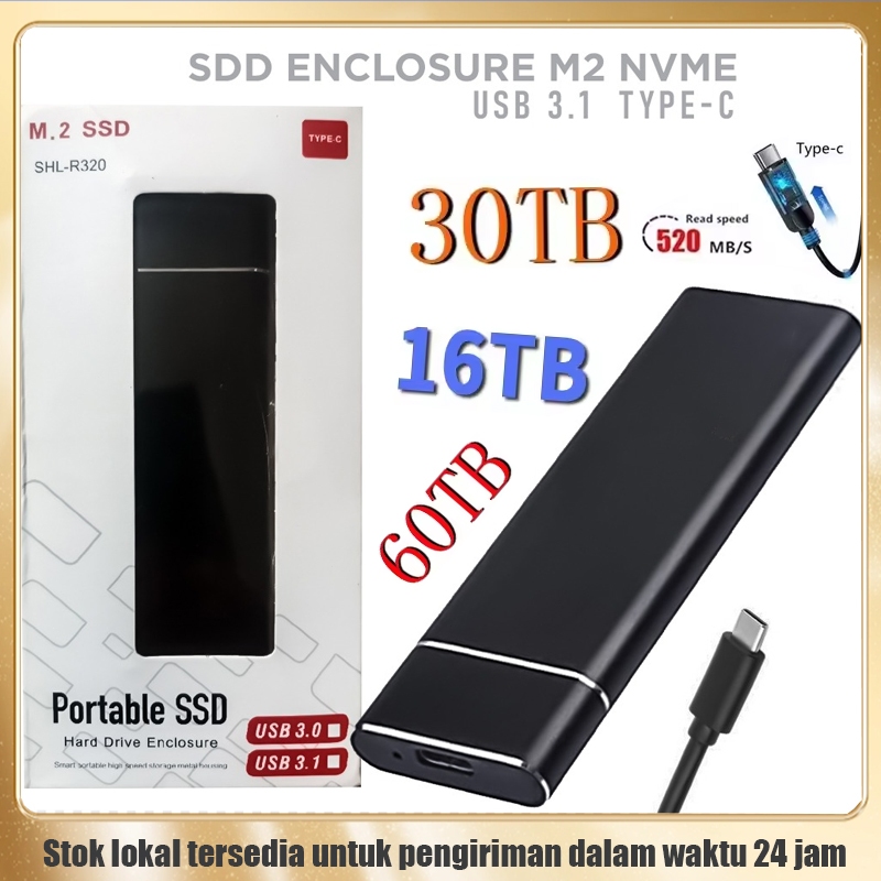 Penjualan Terlaris Hard Disk Eksternal 30TB SSD Portabel Hard Disk Eksternal 1TB USB3.1 Portabel 10T