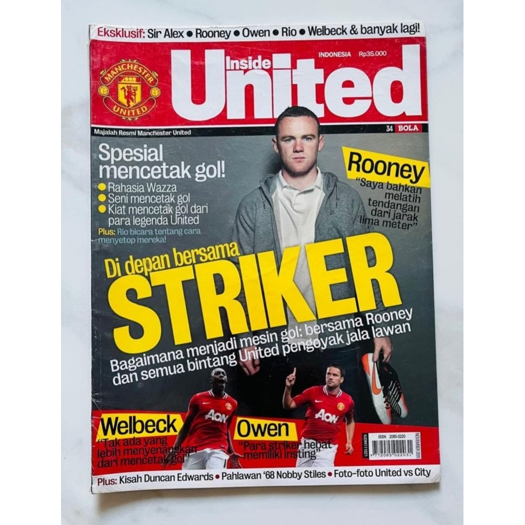 Majalah MU Inside United 34 / November 2011 : Cover Wayne Rooney / Striker / new segel