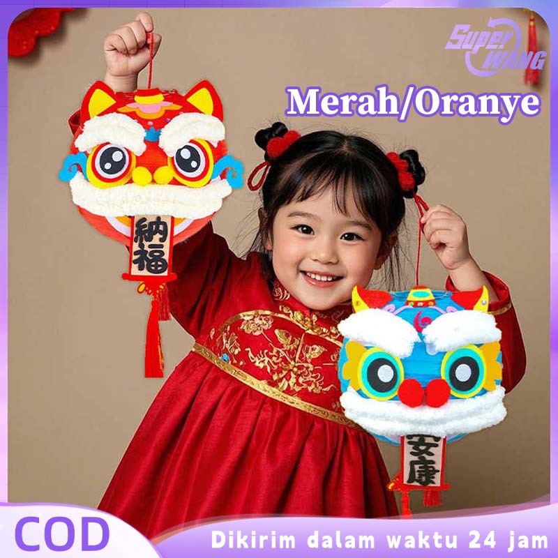 Hiasan Lampion Gantung Diy Lampion Anak Pegang Lampion China Gantung Lampion Barongsai