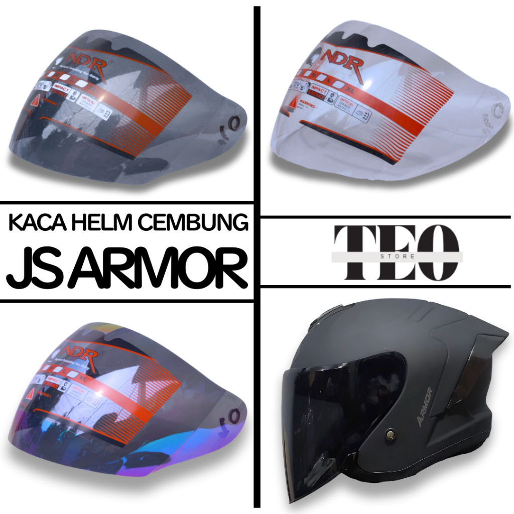Kaca Helm JS ARMOR Visor Helmet CEMBUNG venom open ganteng 2 jitsu armour jsarmor js armorr