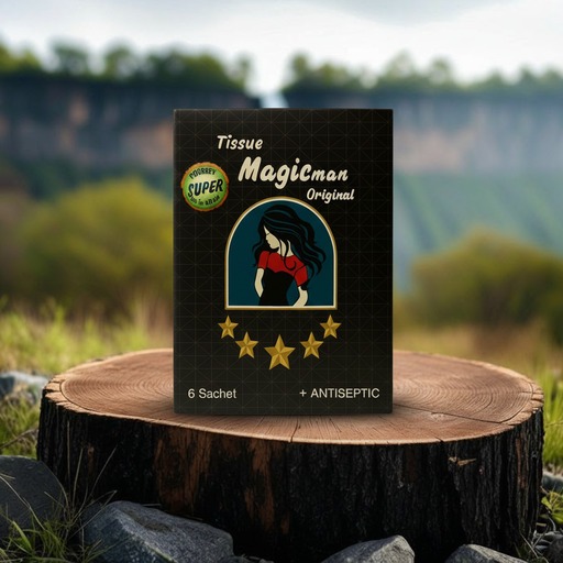 Magic Wipes Black Original - Tisu Antiseptik Pria Dewasa - Jaminan Produk Asli