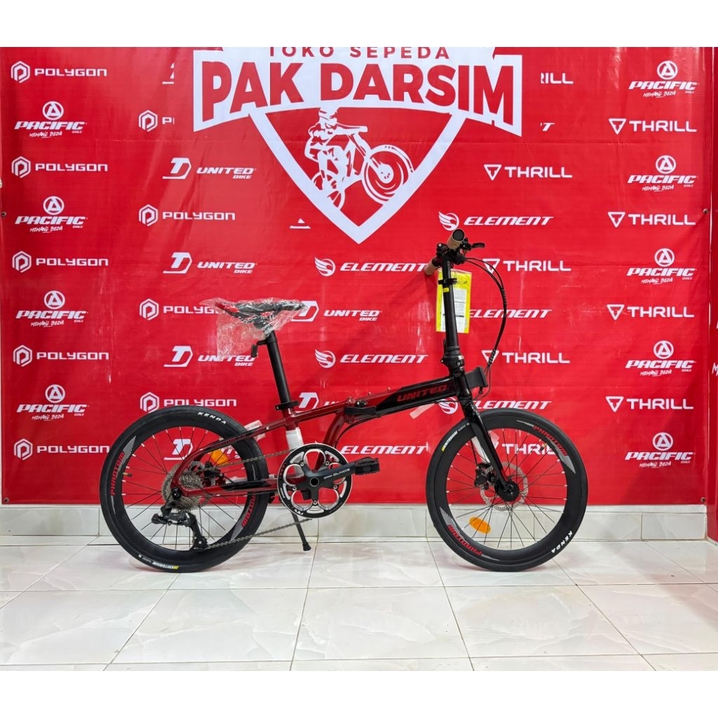 Sepeda Lipat United phantom 3.0 Frame Aluminium Rem hidrolik jangkrik