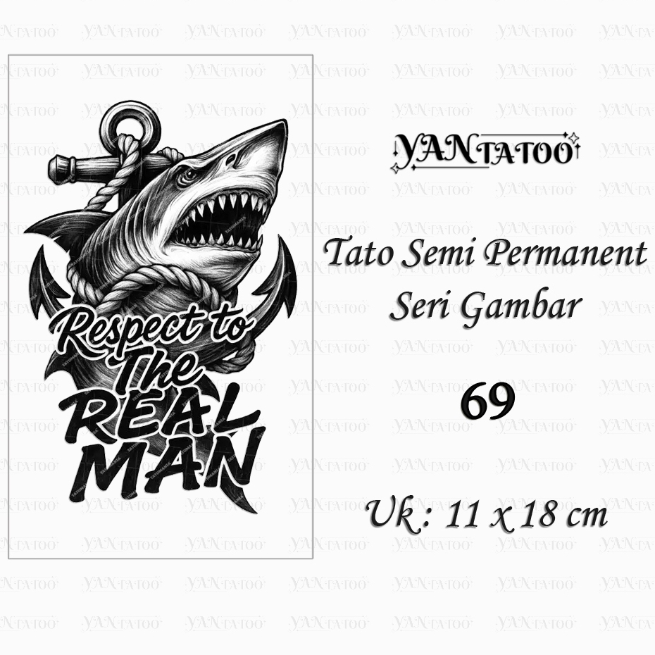 YanTatoo - Stiker Tato Semi Permanen Tahan Lama Seri Gambar 69