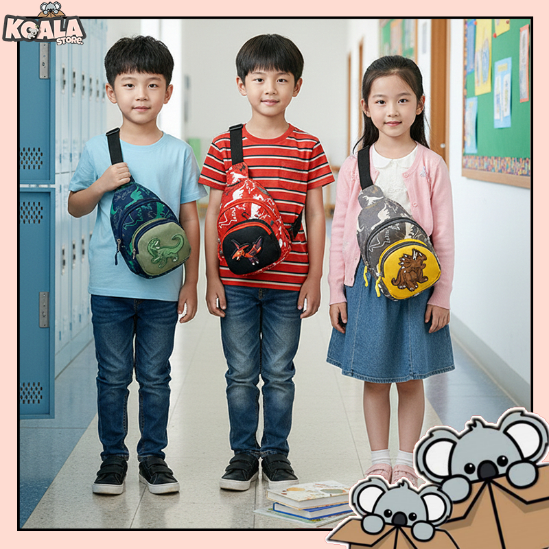 Tas Anak Laki Laki Import Tas Selempang Dada Anak Perempuan Motif Karakter KoalaStore T290