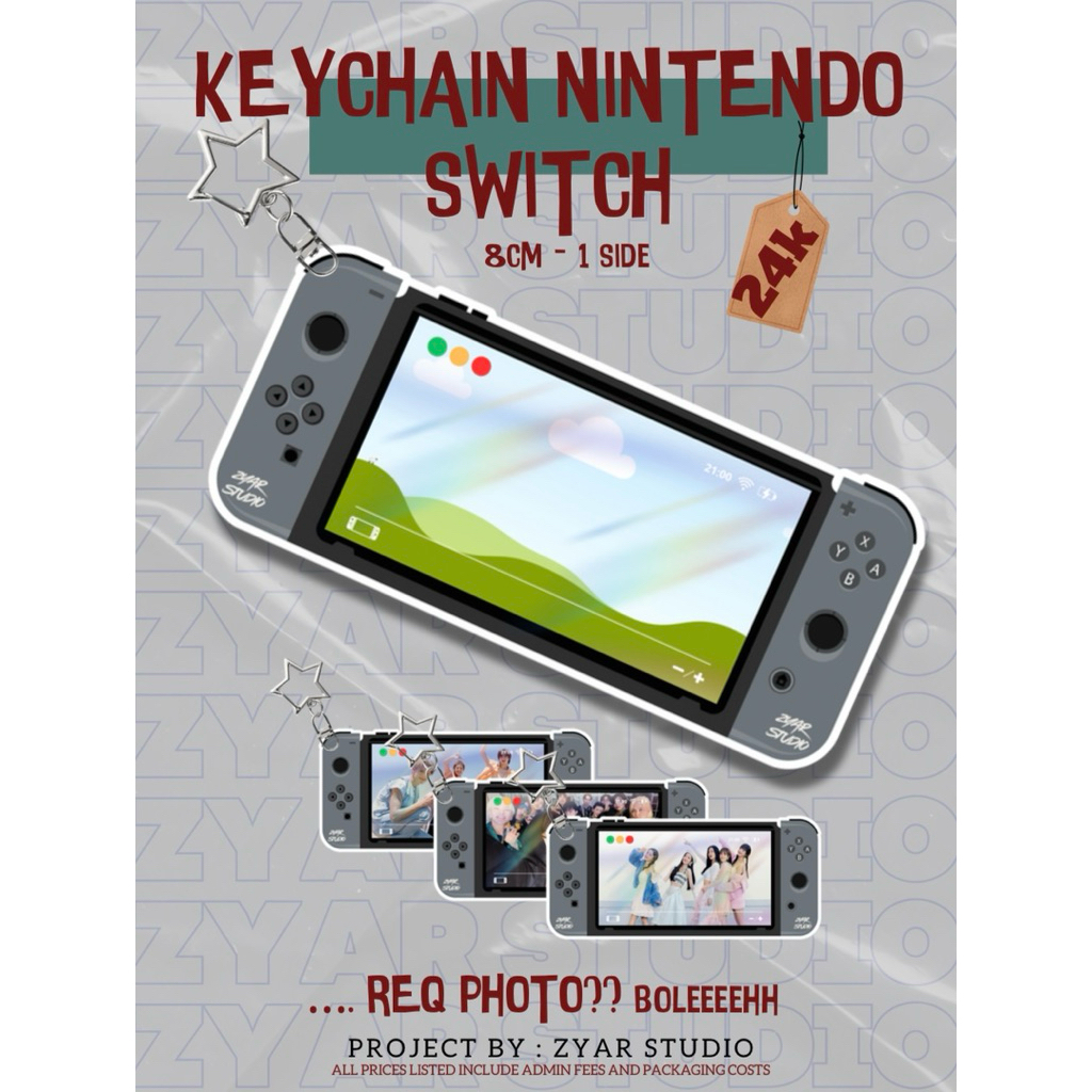 KEYCHAIN NINTENDO SWITCH CUSTOM by zyarstudio