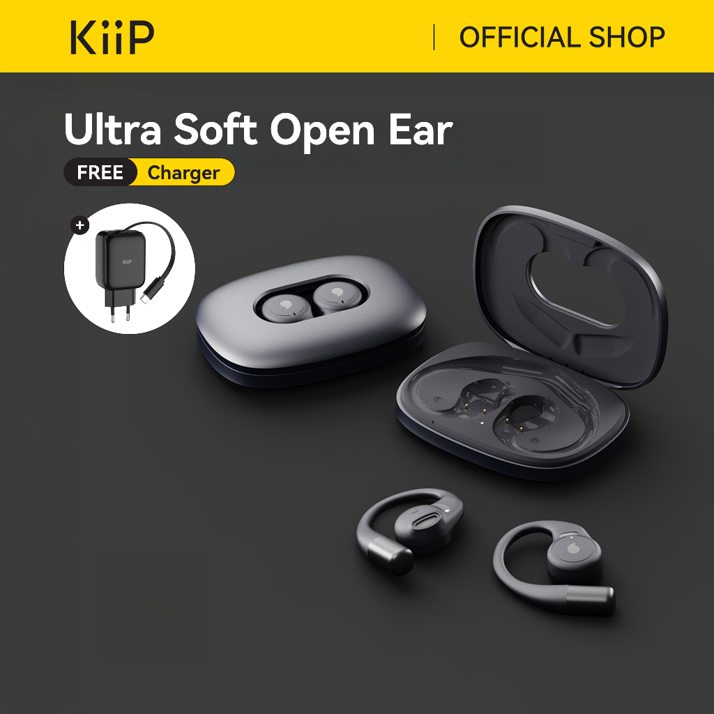 KiiP Wireless DTH11 OWS Sport TWS Earhook Earphone Open Ear Headset Bluetooth HD Voice Call