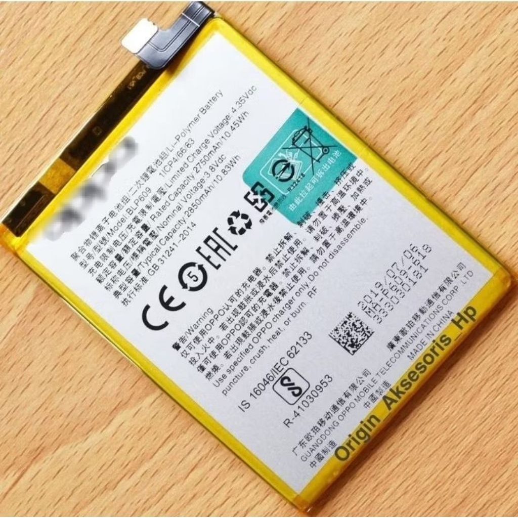 Batre Baterai HP For OPPO F1 Plus X9009 Model Batrei Battery BLP609 BLP-609