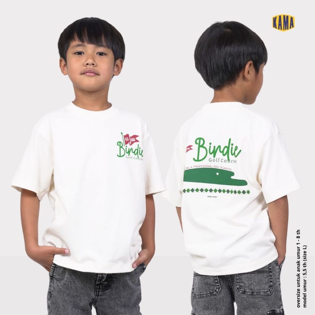 Kama Garage - Kids Oversize - Baju Kaos Golf Anak Birdie - Unisex